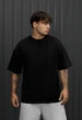 Чоловіча Футболка Стаф Чорна Однотонна Оверсайз Staff Black Oversize Premium S (402672) - зображення 1