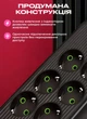 Мережевий фільтр-подовжувач із заземленням 6 розеток 4 USB 2 Type-C 5м подовжувач мережевий для ноутбука зарядки телефона планшета офісу з кнопкою відключення чорний - зображення 4