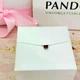 Посеребренное ожерелье колье Пандора Люкс Красное сердце Pandora с ореолом подвеска на шею сердечком для девушки цепочка с камнем кристаллами кубического циркония кулон на цепочке женский в виде сердца + мешочек в подарок - изображение 4