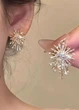 Сережки жіночі з камінчиками Fashion Jewelry Золоті 19367 - зображення 1