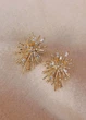 Сережки жіночі з камінчиками Fashion Jewelry Золоті 19367 - зображення 6