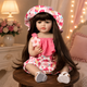 Реалістична лялька реборн Reborn Baby Doll Milana 55 см – вінілова дівчинка з довгим волоссям та аксесуарами, можна купати (RB096) - зображення 3