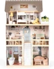 Drewniany domek dla lalek EcoToys Laura z zestawem mebli EF8208 (5905817012060) - obraz 2