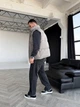 Чоловіча жилетка безрукавка демісезона з утеплювачем без капюшона матова Well XL Сіра з Бежевим - зображення 4