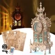 Деревянный 3D-пазл часы "Баряжа" (Bell Tower Clock) с LED-подсветкой - изображение 2