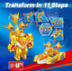 Игровой набор трансформер 2-in-1 Super Wings Super Robot Suit Golden Boy Супер Крылья Золотой мальчик - изображение 5
