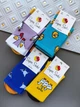 Набір 4 пари жіночі високі шкарпетки з кумедними принтами Super Socks (р. 36-40, бавовна) - зображення 2