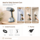 Garment Steamer LED 3500 Вт отпариватель ручной портативный для одежды мощный вертикальный паровой с керамической подошвой сухой глажкой автоотключение системой антипятна для штор постельного белья деликатных тканей серый KY-006 - изображение 7