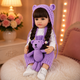 Реалістична лялька реборн Reborn Baby Doll Livia 55 см – дівчинка з темним волоссям та аксесуарами, можна купати (RB098) - зображення 5