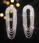 Женские сережки вечерняя бижутерия Олимпия jewelry Серебристые - изображение 2
