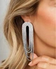 Женские сережки вечерняя бижутерия Олимпия jewelry Серебристые - изображение 4