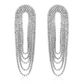 Женские сережки вечерняя бижутерия Олимпия jewelry Серебристые - изображение 7