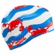 Шапочка для плавания силиконовая юниорская с крабиками Mad Swim 057407 White-Red-Blue - изображение 4