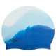 Шапочка для плавания двухцветная силиконовая взрослая Cima 8683 White-Blue - изображение 1