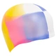 Шапочка для плавания двухцветная силиконовая взрослая Cima 8683 White-Multicolor - изображение 2