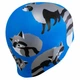 Шапочка для плавання силіконова юніорська єнот Mad Swim 057422 Blue-Black-Grey - зображення 2