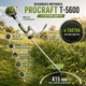 Бензокоса Procraft T-5600 мотокоса бензиновая триммер 4 тактный для травы газона сорняков кустарников сада дачи участка 39 см³ 9000 об мин ширина скашивания 415 мм леска нож фреза велосипедная рукоятка антивибрационная система - изображение 1