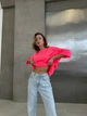 Жіноча однотонна футболка oversize / Рожевий one-size / BASED 0126820 - зображення 10