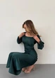Женское шелковое платье MAXI / Зеленый 46-48 / BASED 0135812 - изображение 8
