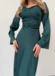 Женское шелковое платье MAXI / Зеленый 46-48 / BASED 0135812 - изображение 9