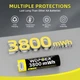 Набір акумуляторних літієвих батарейок WDPOER 1.5V (2 AA + 2 AAA) з Type-C зарядкою та кейсом - изображение 8