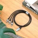 Кабель HOCO X102 Fresh 3-in-1 charging data cable (iP+Micro+Type-C) Black - изображение 7