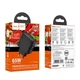 Сетевое зарядное устройство HOCO CS63A Bright PD65W (1A1C) charger (EU) Black - зображення 2