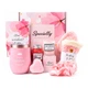 Подарочный набор Lesko Spa Gift Basket Set 06 из 7 предметов Pink термостакан мыло соль для ванны свеча - изображение 4