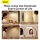 Настільна лампа Baseus Magnetic Stepless Dimming Charging Desk Lamp Портативна LED-лампа з акумулятором 1800mAh, магнітним кріпленням, сенсорним керуванням та регулюванням яскравості та кута нахилу для читання/навчання/роботи (DGXC-C0G), Сірий - зображення 13