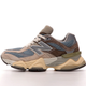 Кросівки чоловічі та жіночі N Bal 9060 Beige Brown Blue / Н Бал 9060 бежеві коричневі блакитні 45 - зображення 1