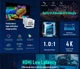 Проектор Magcubic HY350 GTV Google TV 14 сертификация Netflix, Amlogic S905Y4, пульт с голосовым поиском, 500 ANSI, Full HD 1080p, поддержка 8K, Wi-Fi 6, BT 5.4, автофокус, IPTV + промокоди на ТВ в подарок - изображение 7
