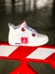 Кросівки чоловічі і жіночі Ni Air Jord 4 White Red/ Най аір Джор 4 білі із червоним високі 43 - зображення 3