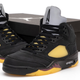 Кросівки чоловічі Ni Air Jord 5 Black Yellow / Най аір Джор 5 чорні з жовтим високі 41 - зображення 1