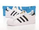 Кроссовки женские и мужские Adi Superstar Classic White Black / кеды Ади суперстар классические белые 43 - изображение 4