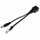 Пассивный PoE-адаптер RJ45 инжектор и сплиттер для IP-камер, 12–48 В, кабель 16 см, черный 2 шт комплект - изображение 5