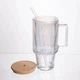 Чашка теклянная с трубочкой и крышкой 750 мл ICE Tea стакан с трубочкой на подарок - изображение 3