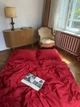 Комплект постельного белья с рюшами RED (красный, однотонный) Евро 200х220 см - изображение 2