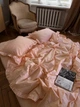 Комплект постельного белья с рюшами PEACH (персиковый, однотонный) Евро 200х220 см - изображение 2