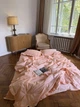 Комплект постельного белья с рюшами PEACH (персиковый, однотонный) Евро 200х220 см - изображение 3