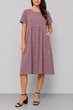 Сукня жіноча однотонна повсякденне мокко 214R209 AGER 4XL-5XL - зображення 1