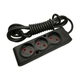 Сетевой удлинитель TECCO 3м 3 поста black (8681277843280) - изображение 1