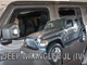 Дефлекторы окон ветровики Jeep Wrangler 4 JL 5D 19- вставные 4шт Heko Джип Вранглер TR03397 - изображение 1