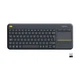 Клавиатура Logitech K400 Plus Touch Wireless UA Black (920-007145) - изображение 1