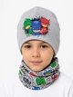 Шарф - хомут C&A сірий в кольорові візерунки DFGME662 128-152 - изображение 1