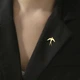 Значок из стали BROCHE брошь бижутерия Птицы Ласточка золотистый BRGV114864 - изображение 3