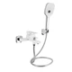 Змішувач для ванни Qtap Gemini (з душовим гарнітуром) QTGEM259CRW45683 Chrome/White - зображення 1