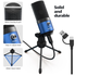 USB микрофон FIFINE K669 Blue для ПК, конденсаторный микрофон для записи вокала, стримов, подкастов и озвучки, синий - изображение 3
