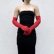 Довгі вечірні рукавички s/m/l червоний (30r062) - зображення 3