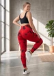 Спортивні батал лосини пуш ап мармурові Plus Size жіночі з високою посадкою для тренувань та фітнесу 5XL червоно-чорні (17037156) - зображення 6