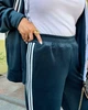Велюровый женский спортивный костюм с лампасами прямые брюки и кофта на молнии с капюшоном 60-62 изумрудный (темно-зеленый) - изображение 8